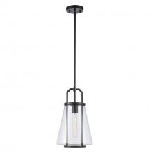 Trans Globe PND-2232 BK - 1LT PENDANT-CONE GLASS-M-BK